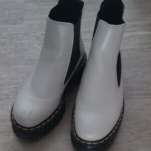 Dr. Martens Women's Off-White Ankle Boots